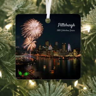 WOW- Zeldzame Pittsburgh Collectors Series 1989 Metalen Ornament
