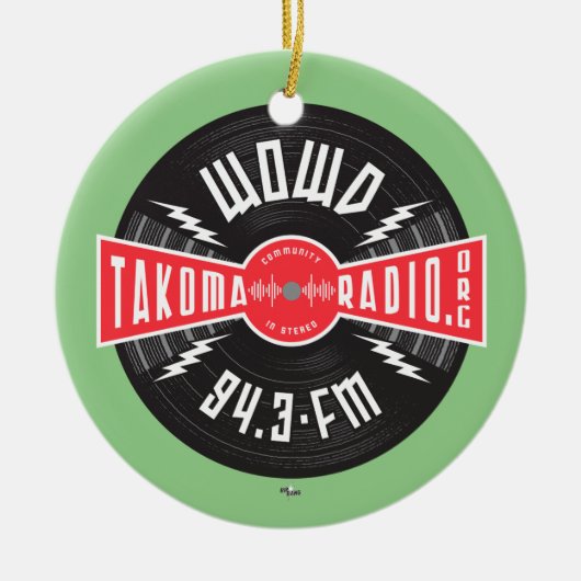 WOWD Bangham Logo Keramisch Ornament (Voorkant)