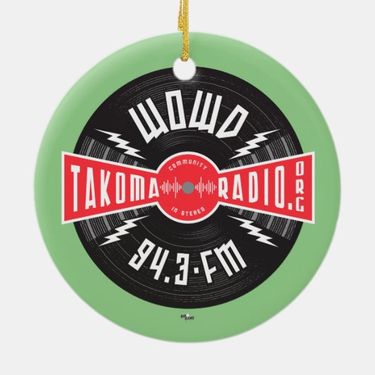 WOWD Bangham Logo Keramisch Ornament (Achterkant)