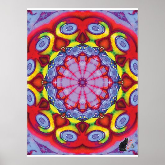 Wowzer Kinestische Collage Kaleidoscoop Poster (Voorkant)