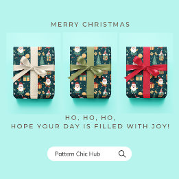 WP01 Kerstman Kerstboom Geschenkdozen Groen Cadeaupapier