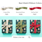 WP01 Kerstman Kerstboom Geschenkdozen Groen Cadeaupapier