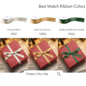 WP06 Sneeuwvlok Kerst Rood Modern Elegant Cadeaupapier