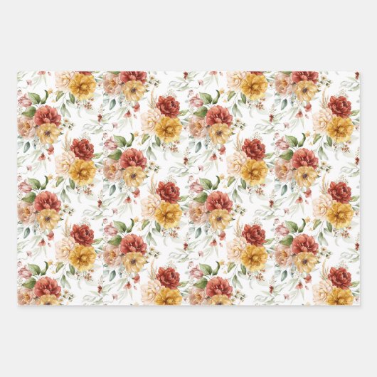 WP | 1600s Nederlandse Stilleven Bloemenkunst, 19x Inpakpapier Vel (Voorkant 3)