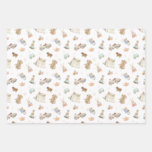 WP Boho | Namen op (2)  speelgoed Inpakpapier Vel (Voorkant)