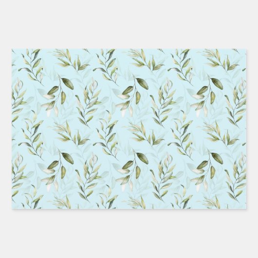 WP | Dutch Stilleven Bloemen op Bord Blauw Inpakpapier Vel (Voorkant 3)