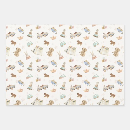 WP | Kleinere Print  Speelgoed inpakpapier (Voorkant)