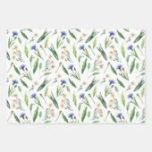 WP | Namen 3 Kleurrijke 19x29 Waterverf Wildflower Inpakpapier Vel (Voorkant 2)