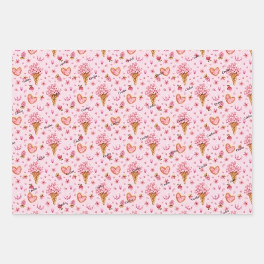 WP | Namen 3 Papieren vellen Valentijns (Voorkant)