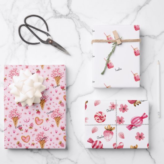 WP | Namen 3 Papieren vellen Valentijns (Voorkant)