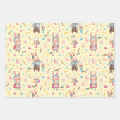 WP-namen | 3-vellen 19x29 Paaspatronen Inpakpapier Vel (Voorkant 3)