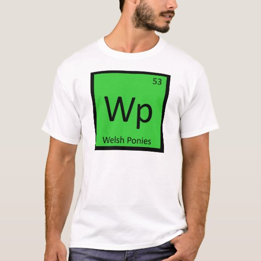 Wp - Welshe Pony Chemie Element Paard T-shirt (Voorkant)