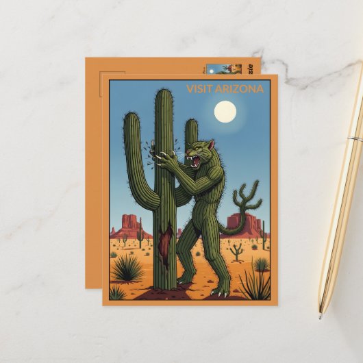 WPA Arizona De Cactuskat Briefkaart (Voorkant / Achterkant in situ)