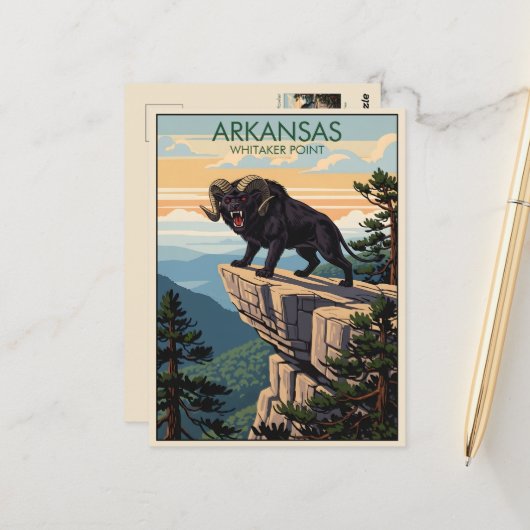 WPA Arkansas Whitaker Point Briefkaart (Voorkant / Achterkant in situ)
