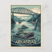 WPA Arkansas White River Briefkaart (Voorkant)