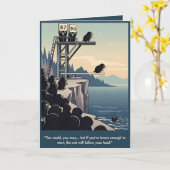 WPA art funny motivational slogan card Kaart (Gele Bloem)