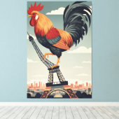 WPA art themed Paris poster Canvas Afdruk (Insitu (Houten vloer))