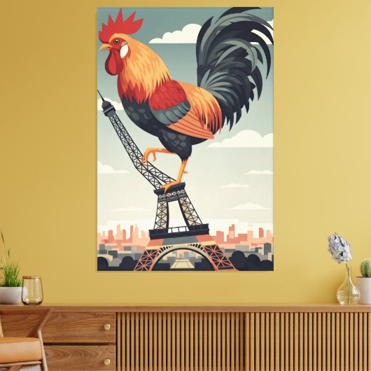 WPA art themed Paris poster Canvas Afdruk (Insitu (Woonkamer))