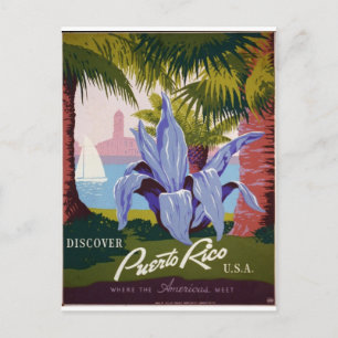 WPA - bezoek Puerto Rico Briefkaart