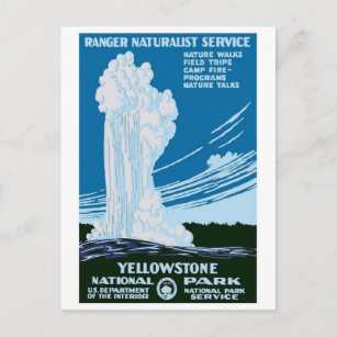  WPA-Briefkaart "Yellowstone National Park" Briefkaart