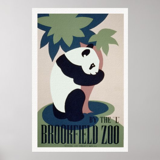 WPA Brookfield Zoo Panda Poster (Voorkant)