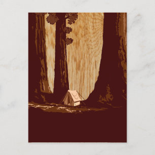 WPA-campagne in het nationale park Sequoia Briefkaart