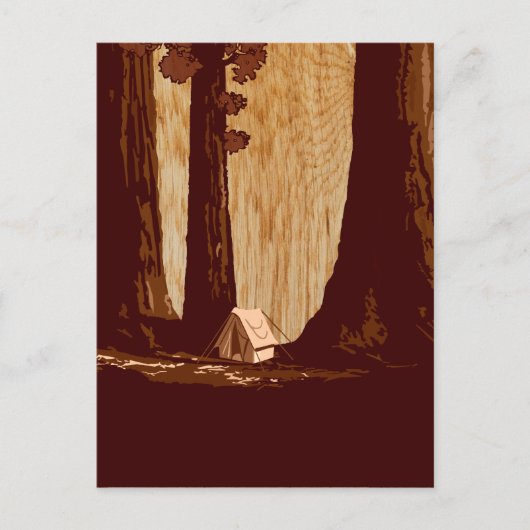 WPA-campagne in het nationale park Sequoia Briefkaart (Voorkant)