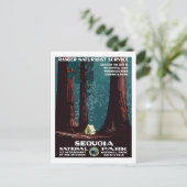  WPA-campagne in het nationale park Sequoia Briefkaart (Staand voorkant)