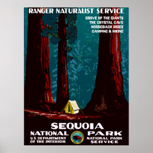WPA-campagne in het nationale park Sequoia Poster