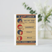 WPA - een Goede Lunch Briefkaart (Staand voorkant)