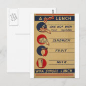 WPA - een Goede Lunch Briefkaart (Voorkant / Achterkant)