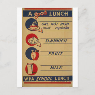 WPA - een Goede Lunch Briefkaart