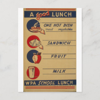 WPA - een Goede Lunch Briefkaart
