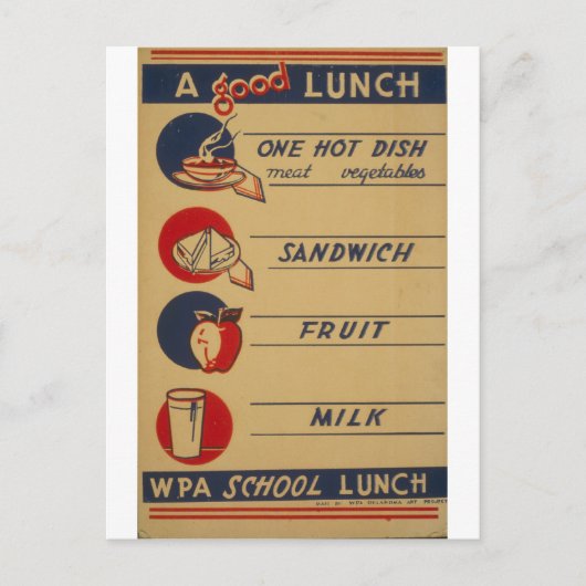 WPA - een Goede Lunch Briefkaart (Voorkant)
