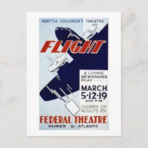  WPA Federal Theater Project Flight Briefkaart