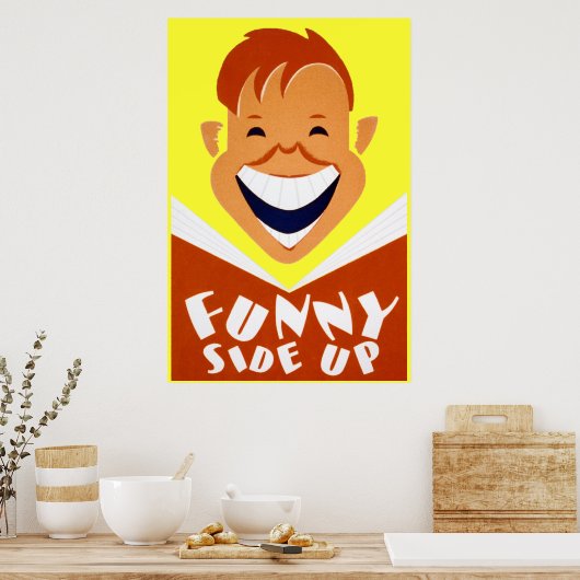  WPA Funny Side Up Poster afdrukken (Keuken)