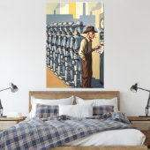 WPA Inspired AI Workers Canvas Afdruk (Insitu (Slaapkamer))