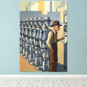 WPA Inspired AI Workers Canvas Afdruk (Insitu (Houten vloer))