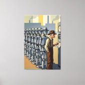 WPA Inspired AI Workers Canvas Afdruk (Voorkant)