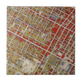 WPA-kaart van de centrale Los Angeles Tegeltje (Voorkant)