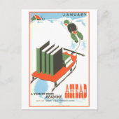 WPA Library Poster januari Lezen Briefkaart (Voorkant)