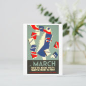 WPA Library Poster maart lezen Briefkaart (Staand voorkant)