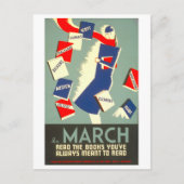  WPA Library Poster maart lezen Briefkaart (Voorkant)