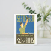  WPA Library Poster September Reading Briefkaart (Staand voorkant)
