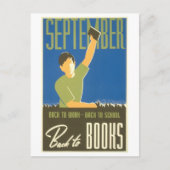 WPA Library Poster September Reading Briefkaart (Voorkant)