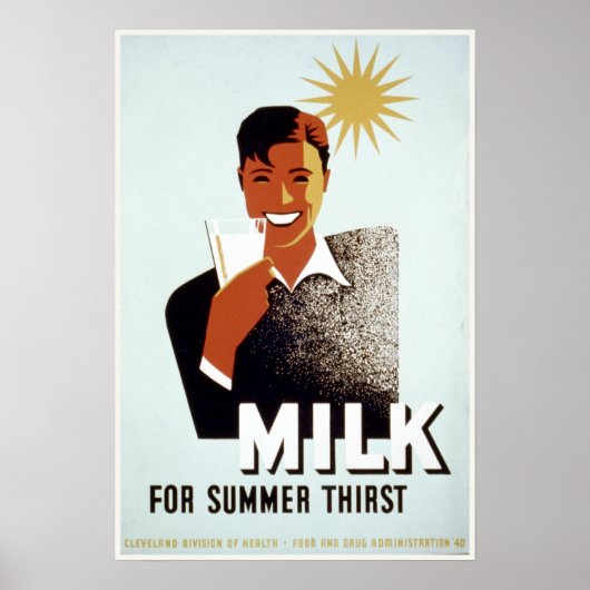  WPA-melk voor Summer Thirst FDA Poster (Voorkant)
