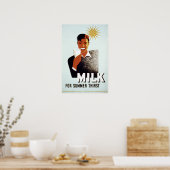  WPA-melk voor Summer Thirst FDA Poster (Keuken)