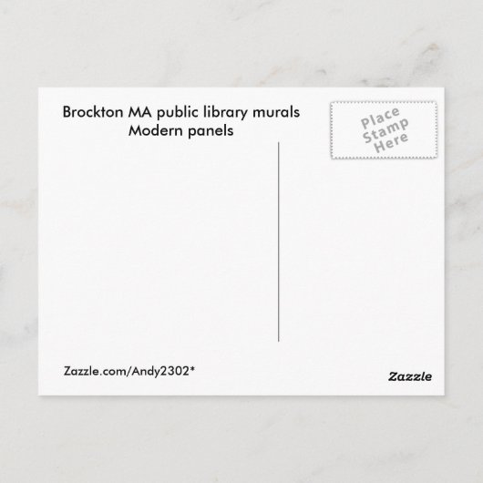 WPA Murals 11 ~ briefkaart (Achterkant)