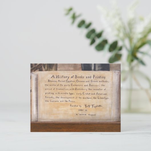 WPA Murals 1 ~ briefkaart (Staand voorkant)