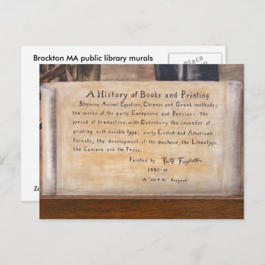 WPA Murals 1 ~ briefkaart (Voorkant / Achterkant)